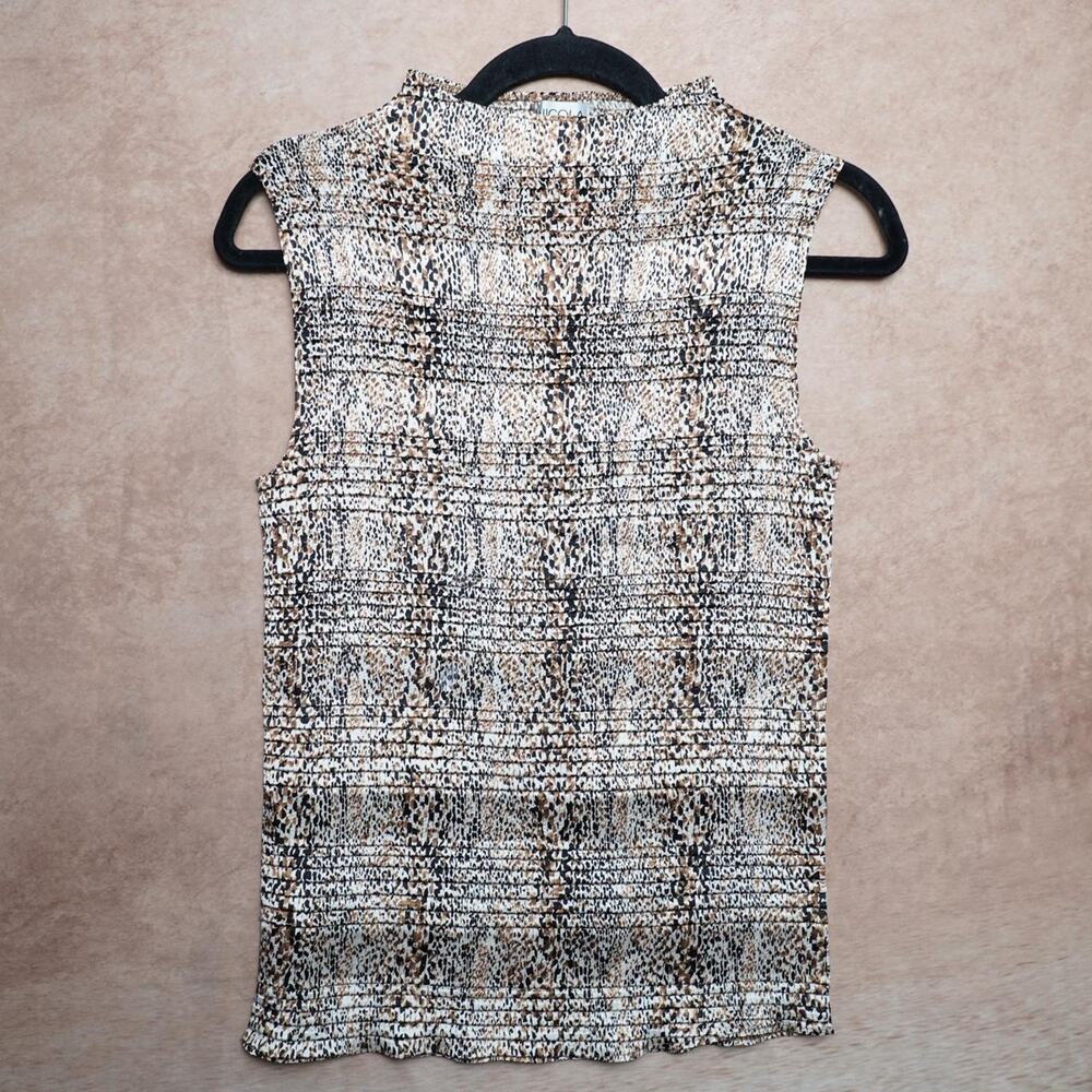 Nicola Animal Print Pleated Tank Top XL